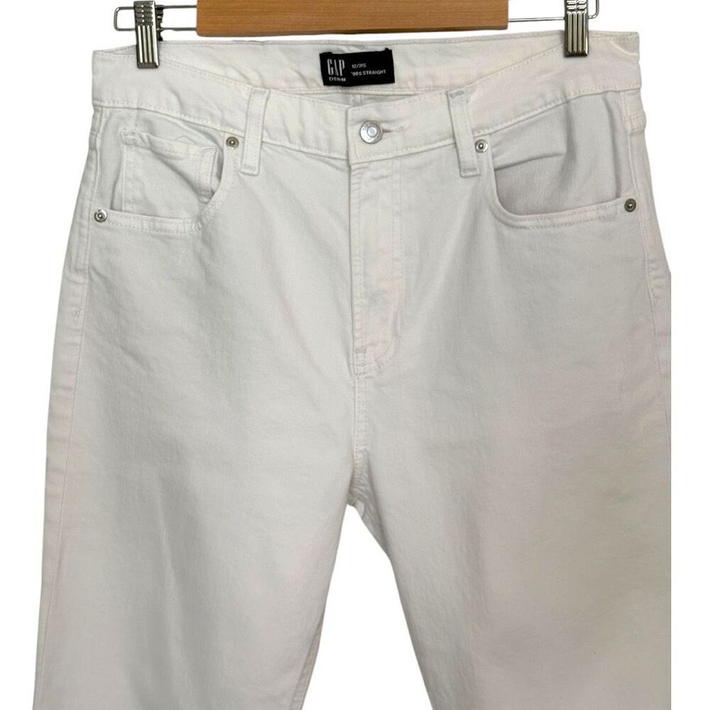 GAP ‘90’s Straight White Jeans Size 12 or 31 Short - Picture 2 of 8
